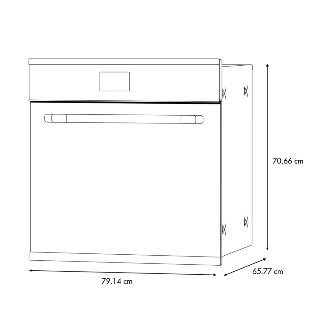 Horno a Gas Empotrable de 80 cm GE PROFILE HGP8050K1