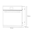 Horno a Gas Empotrable de 80 cm GE PROFILE HGP8050K1
