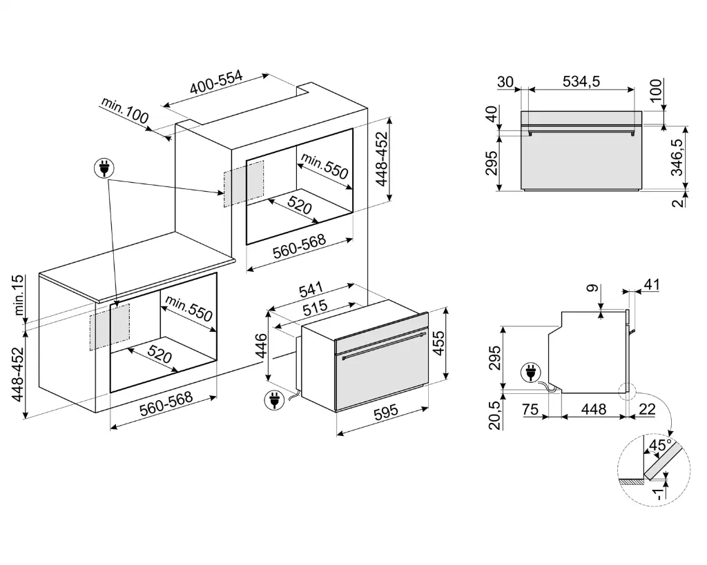 Horno microondas con grill Smeg SFU4300MX