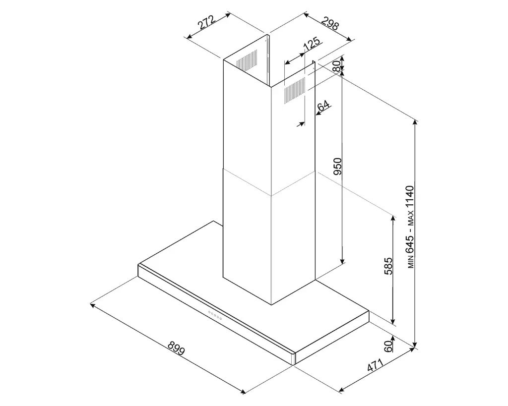 Campana de Pared SMEG KS90XT