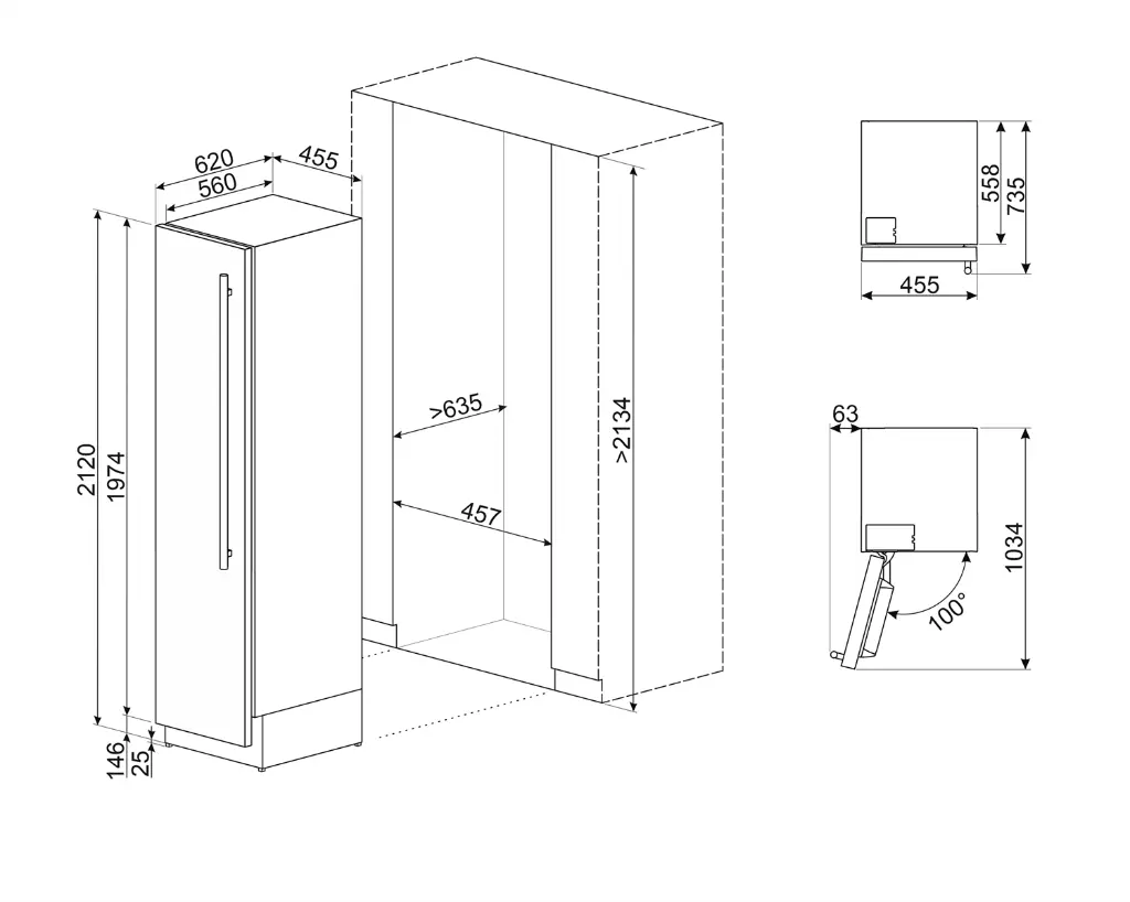 Columna Congelador Inox SMEG FZU18LX