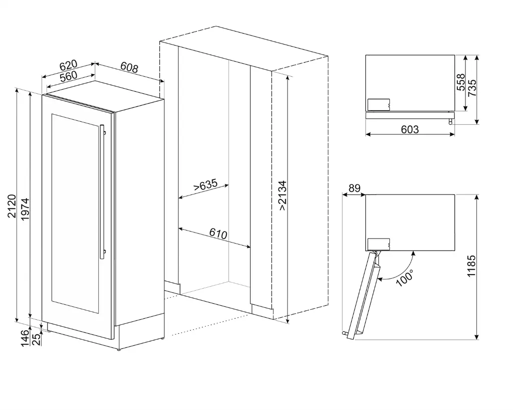 Columna Cava de Vino SMEG WCOU24LX